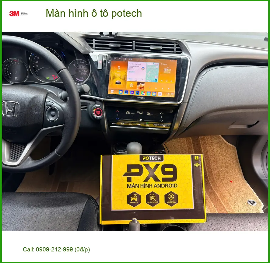 Anh Văn An nâng cấp màn hình Potech cho Hyundai Santa Fe tại Hóc Môn ảnh thực tế 4