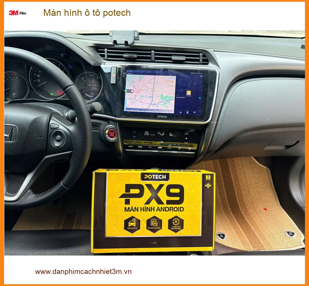 Anh Văn An nâng cấp màn hình Potech cho Hyundai Santa Fe tại Hóc Môn ảnh thực tế 5