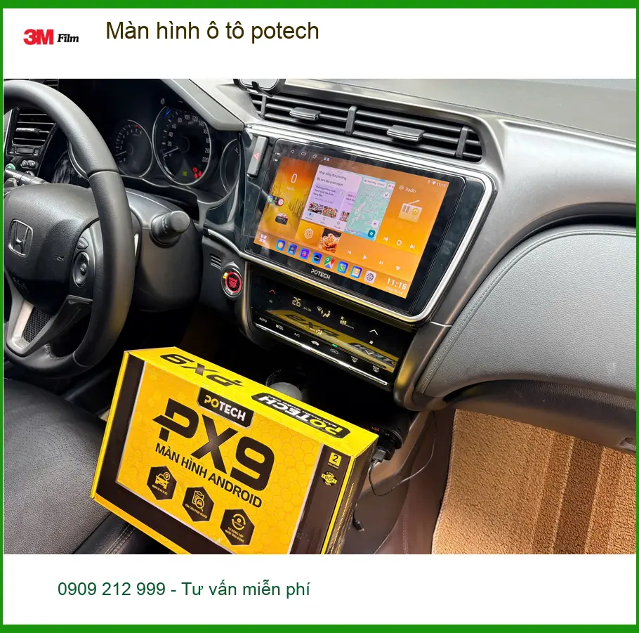 Anh Duy lắp màn hình ô tô Potech cho Hyundai SantaFe tại Cần Giờ để nâng cấp tiện ích
