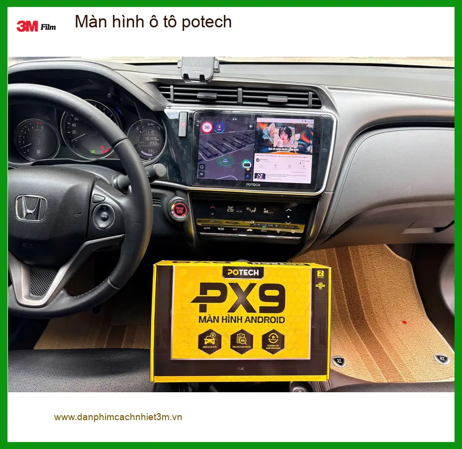 Anh Duy lắp màn hình ô tô Potech cho Hyundai SantaFe tại Cần Giờ để nâng cấp tiện ích ảnh thực tế 2