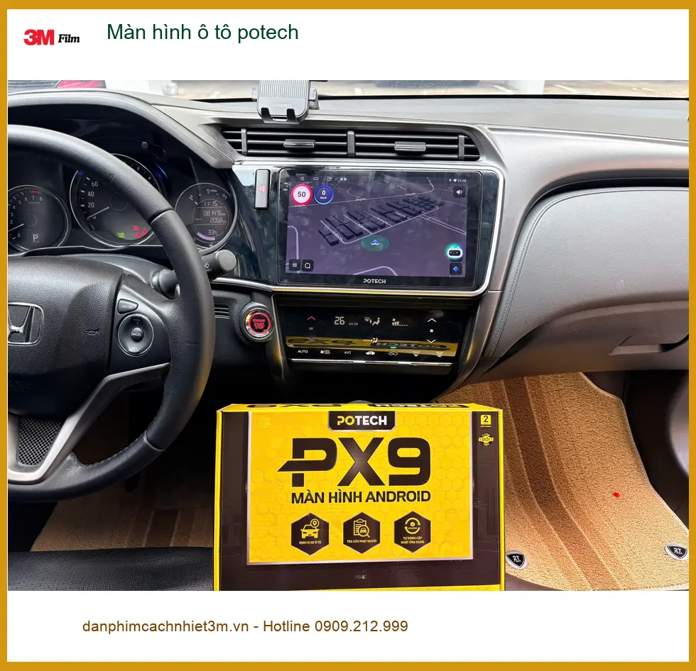 Anh Duy lắp màn hình ô tô Potech cho Hyundai SantaFe tại Cần Giờ để nâng cấp tiện ích ảnh thực tế 3