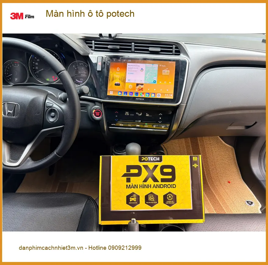 Anh Duy lắp màn hình ô tô Potech cho Hyundai SantaFe tại Cần Giờ để nâng cấp tiện ích ảnh thực tế 5