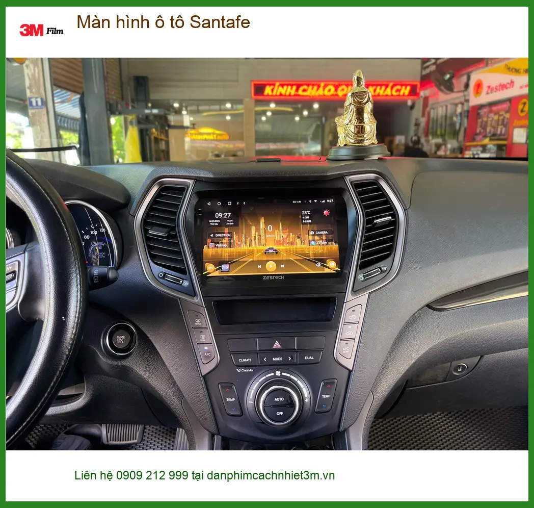 Anh Trọng nâng cấp màn hình ô tô Santafe Quận 10 để trải nghiệm lái xe thêm hiện đại ảnh thực tế 4