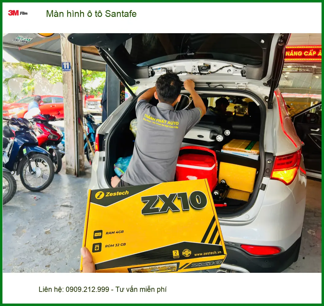 Chú Quang lắp màn hình ô tô Santafe Quận 12 cần nâng cấp để trải nghiệm giải trí tốt hơn ảnh thực tế 4