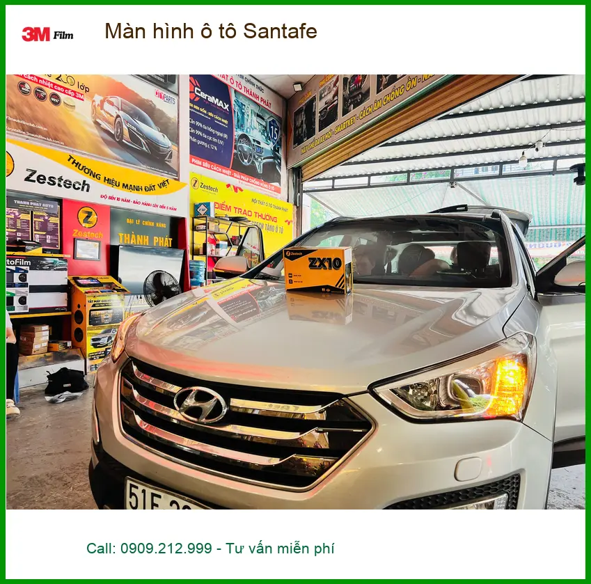 Chị Phương nâng cấp màn hình Android cho Santafe tại Nhà Bè, tiện lợi mọi chuyến đi ảnh thực tế 2