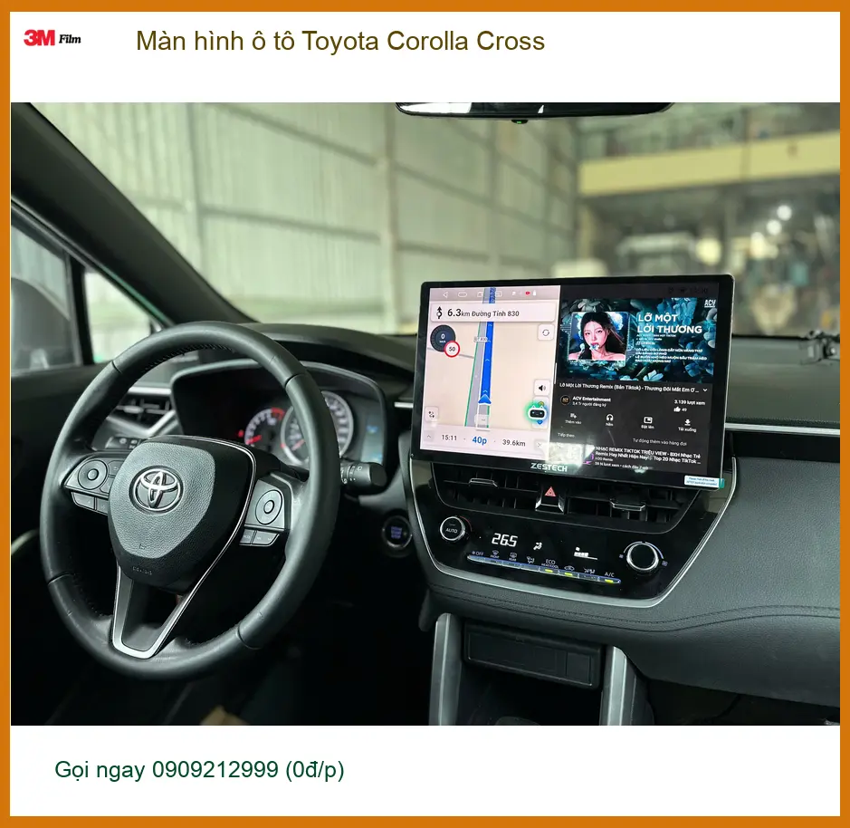 Chú Minh lắp màn hình ô tô Toyota Corolla Cross tại Quận Nhà Bè vì màn hình cũ lỗi thời ảnh thực tế 2