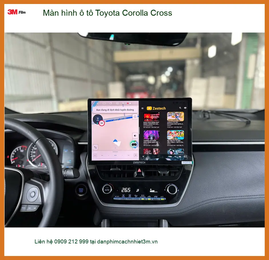 Chú Minh lắp màn hình ô tô Toyota Corolla Cross tại Quận Nhà Bè vì màn hình cũ lỗi thời ảnh thực tế 4
