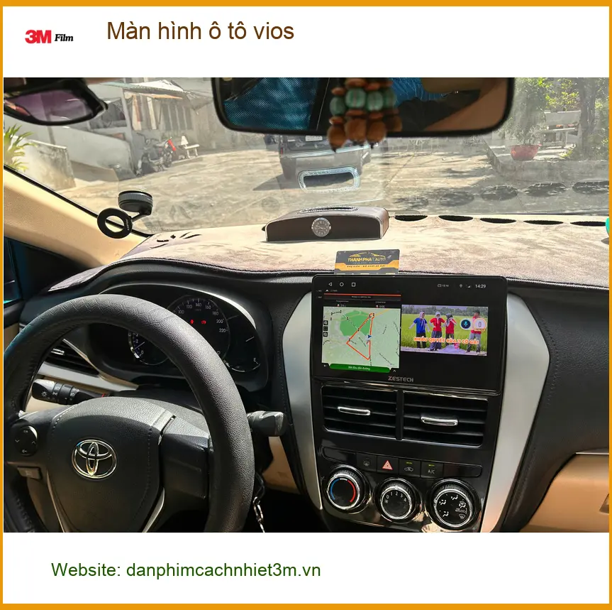 Anh Quang nâng cấp màn hình ô tô Vios tại Quận 7 để giải trí tiện lợi hơn