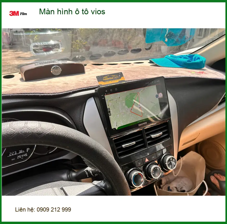Anh Quang nâng cấp màn hình ô tô Vios tại Quận 7 để giải trí tiện lợi hơn ảnh thực tế 3
