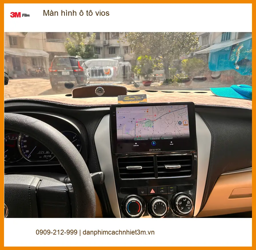 Anh Quang nâng cấp màn hình ô tô Vios tại Quận 7 để giải trí tiện lợi hơn ảnh thực tế 4
