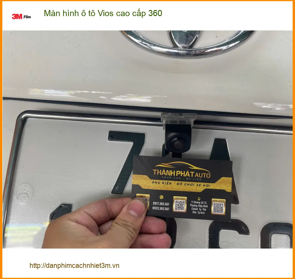 Anh Tấn lắp màn hình ô tô Vios cao cấp 360 tại Quận 9 để tiện theo dõi giao thông ảnh thực tế 2