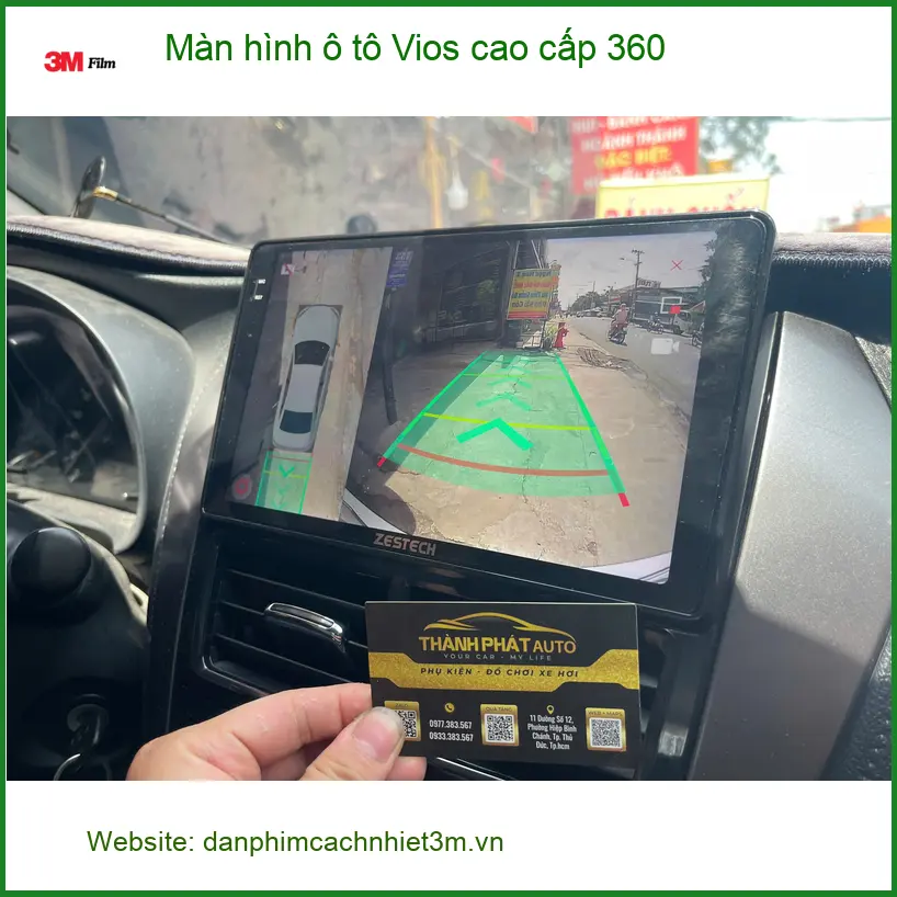 Anh Tấn lắp màn hình ô tô Vios cao cấp 360 tại Quận 9 để tiện theo dõi giao thông ảnh thực tế 4