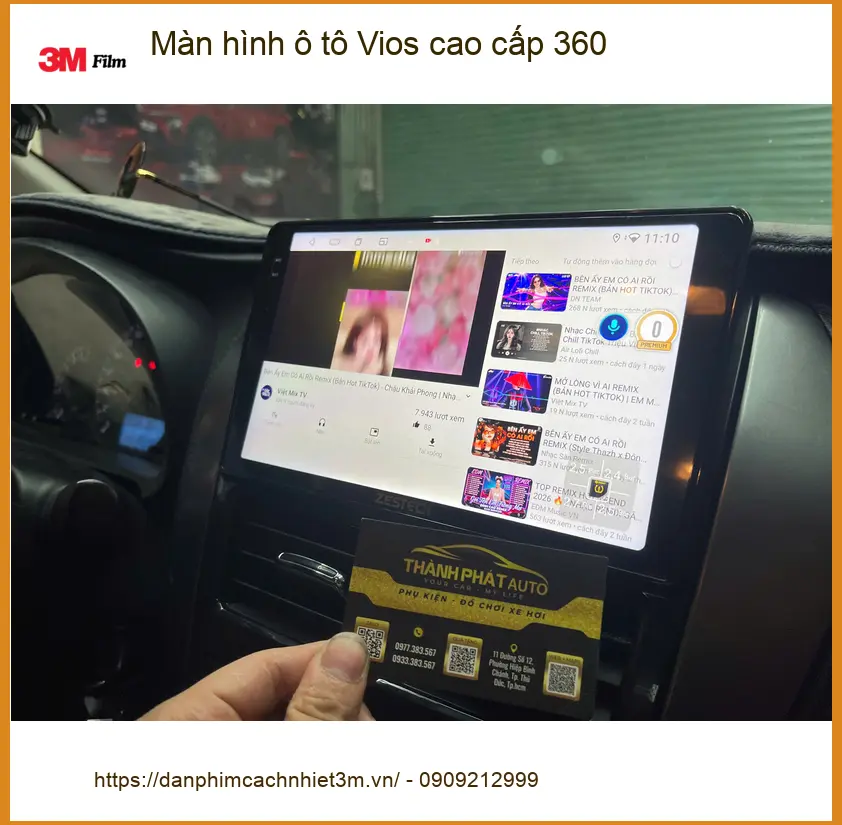 Anh Hoàng Nam lắp màn hình ô tô Vios 360 cao cấp ở Hóc Môn ảnh thực tế 3