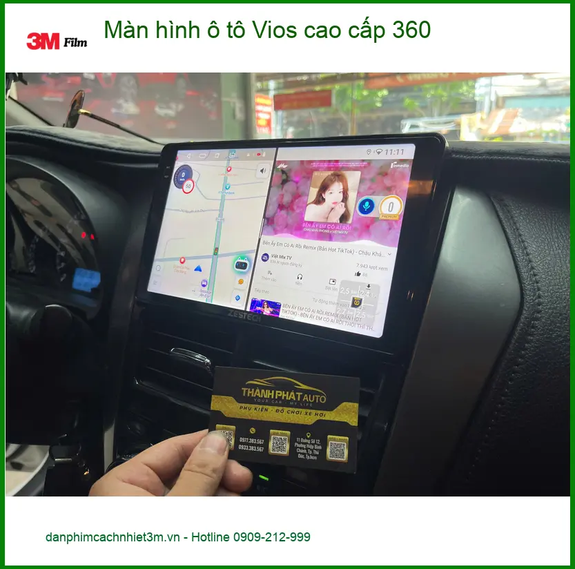Anh Hoàng Nam lắp màn hình ô tô Vios 360 cao cấp ở Hóc Môn ảnh thực tế 4