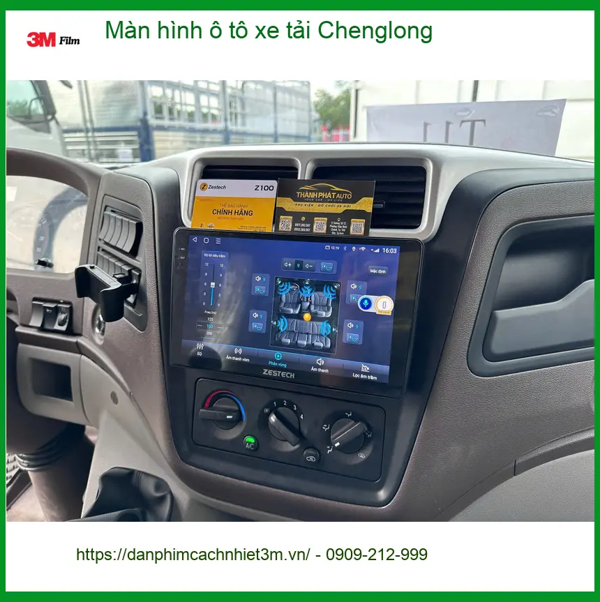Anh Tấn lắp màn hình ô tô xe tải Chenglong tại Quận 2 để nâng cấp tiện ích ảnh thực tế 2