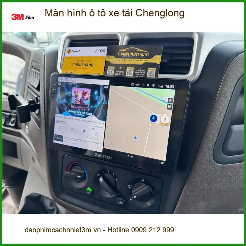 Anh Tấn lắp màn hình ô tô xe tải Chenglong tại Quận 2 để nâng cấp tiện ích ảnh thực tế 3