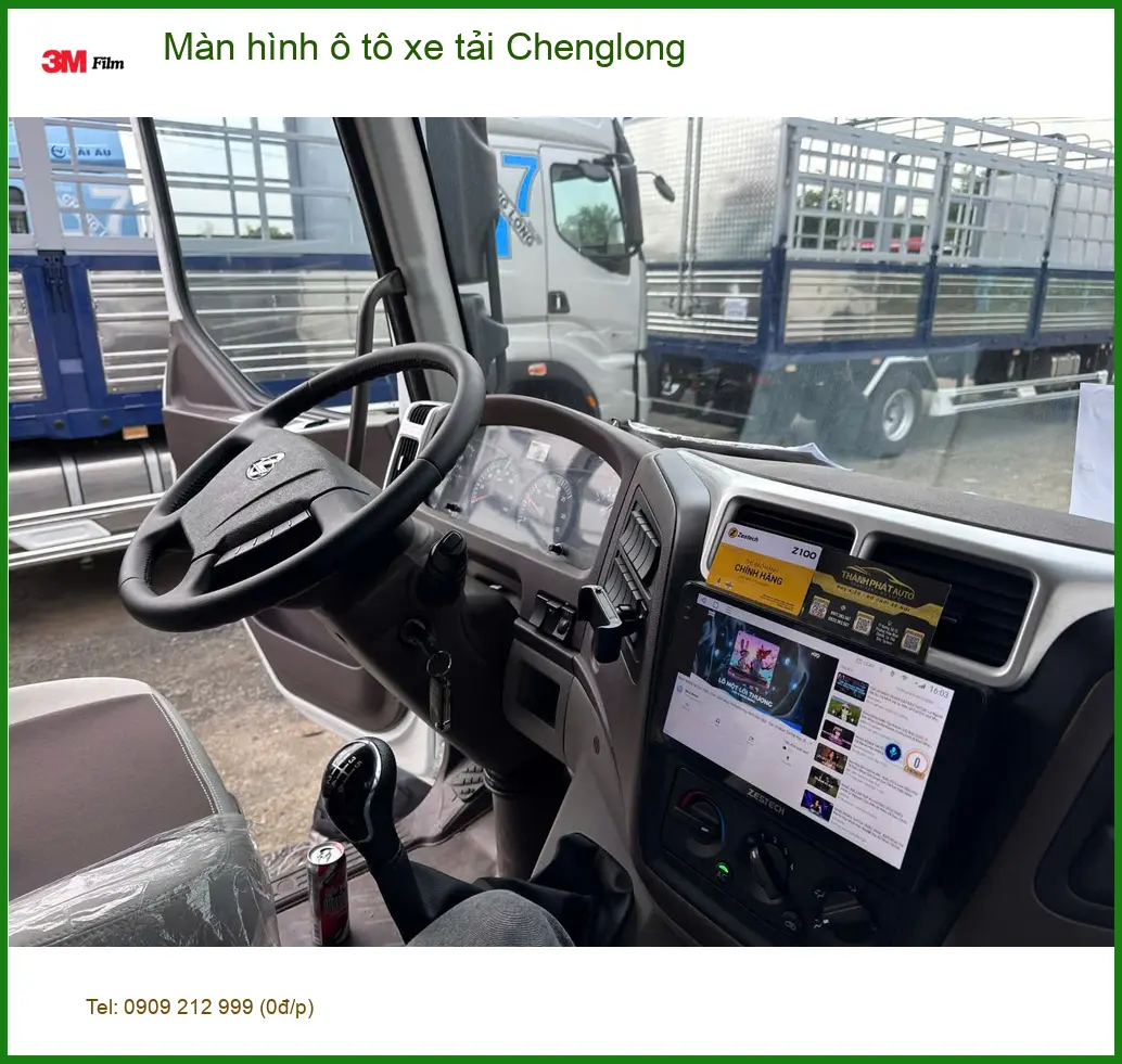 Anh Tấn lắp màn hình ô tô xe tải Chenglong tại Quận 2 để nâng cấp tiện ích ảnh thực tế 4