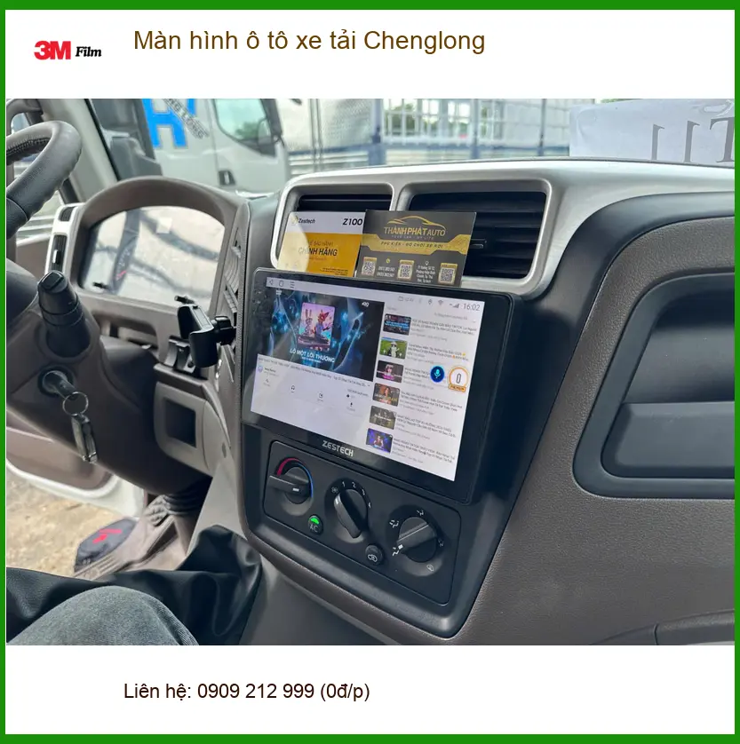 Anh Tấn lắp màn hình ô tô xe tải Chenglong tại Quận 2 để nâng cấp tiện ích ảnh thực tế 5
