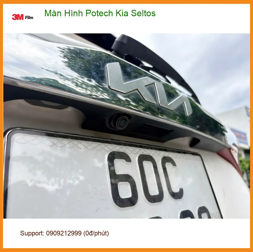 Anh Tùng lắp Màn Hình Potech cho Kia Seltos tại Quận 8 vì màn zin thiếu chức năng thông minh ảnh thực tế 4