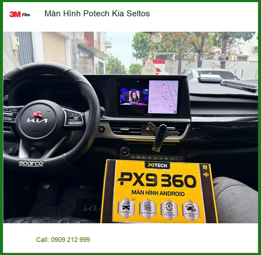 Anh Kiên lắp Màn Hình Potech cho Kia Seltos tại Hóc Môn để trải nghiệm lái xe tốt hơn ảnh thực tế 5