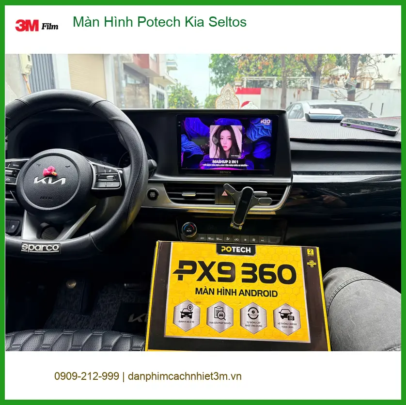 Chú Cường nâng cấp Màn Hình Potech Kia Seltos tại Quận 12