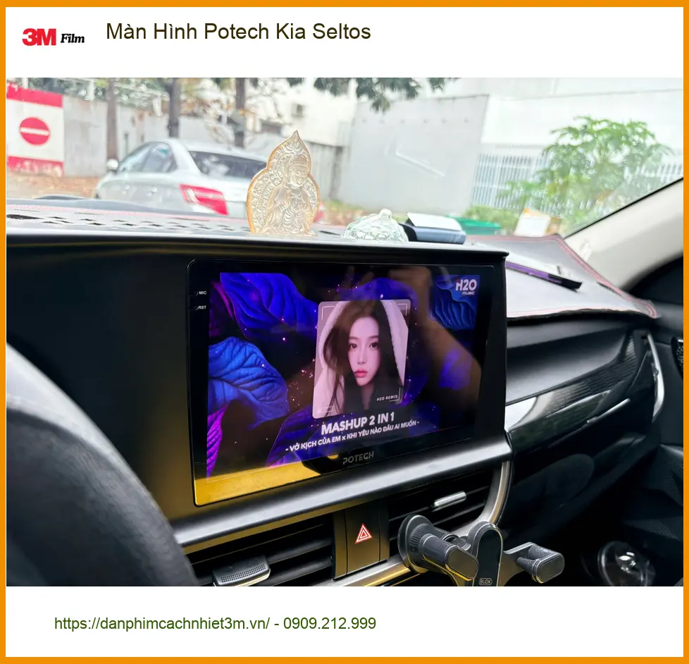 Chú Cường nâng cấp Màn Hình Potech Kia Seltos tại Quận 12 ảnh thực tế 2