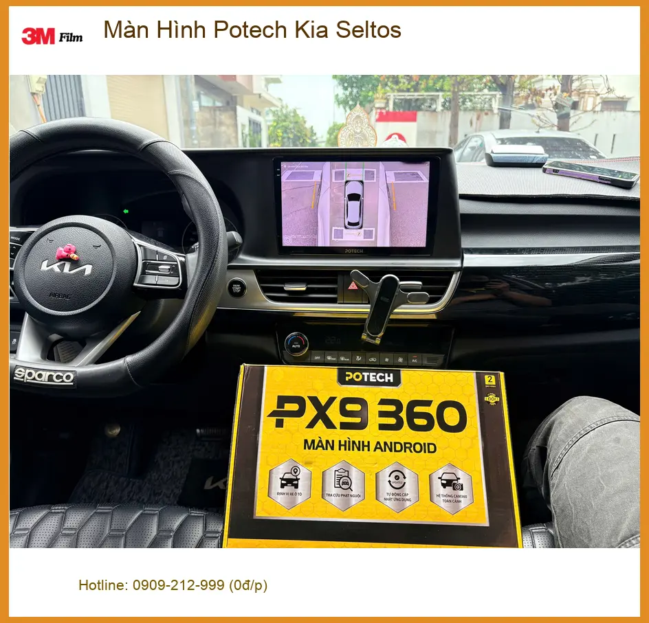 Chú Cường nâng cấp Màn Hình Potech Kia Seltos tại Quận 12 ảnh thực tế 4