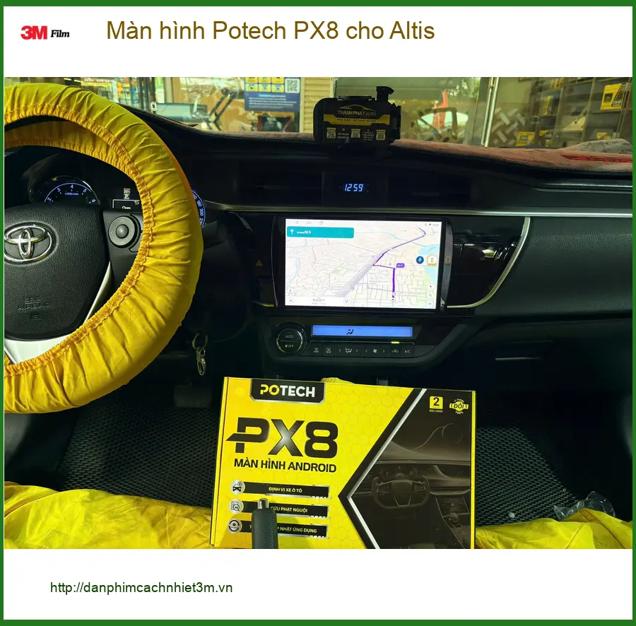 Anh Khang nâng cấp Màn hình Potech PX8 cho Altis tại Quận 2 để xe hiện đại hơn