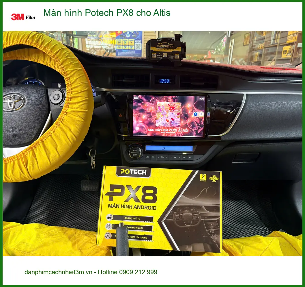 Anh Tấn nâng cấp màn hình Potech PX8 chính hãng cho Altis tại Thủ Đức ảnh thực tế 2