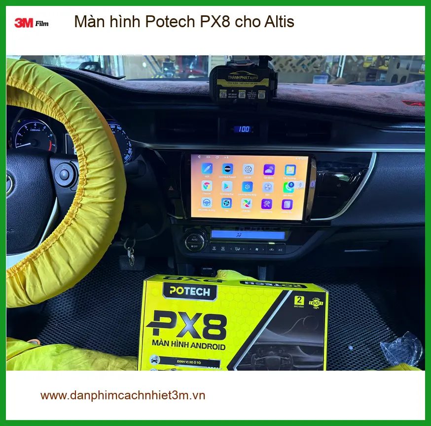 Anh Khang nâng cấp Màn hình Potech PX8 cho Altis tại Quận 2 để xe hiện đại hơn ảnh thực tế 2