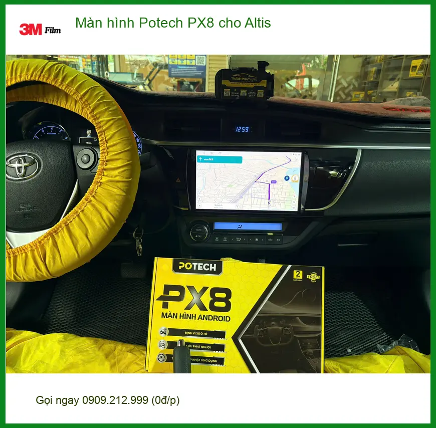 Anh Tấn nâng cấp màn hình Potech PX8 chính hãng cho Altis tại Thủ Đức ảnh thực tế 3