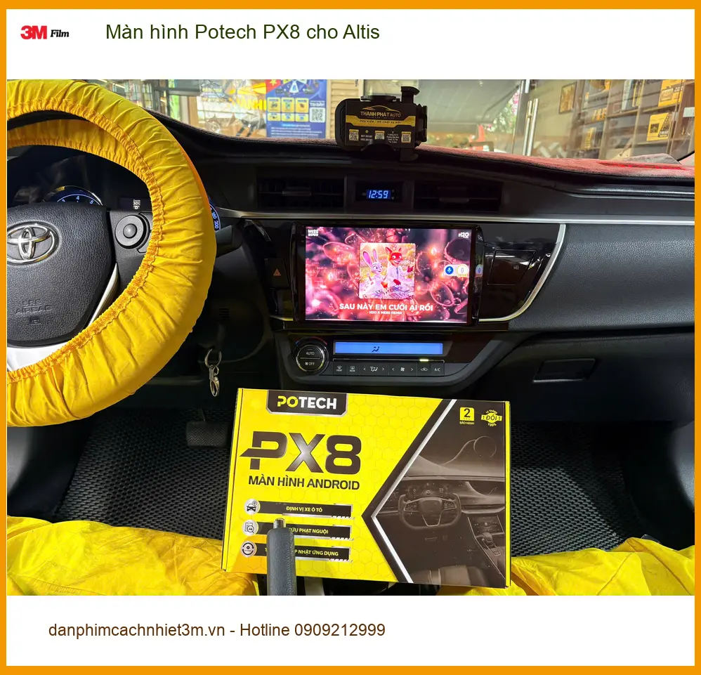 Anh Khang nâng cấp Màn hình Potech PX8 cho Altis tại Quận 2 để xe hiện đại hơn ảnh thực tế 3