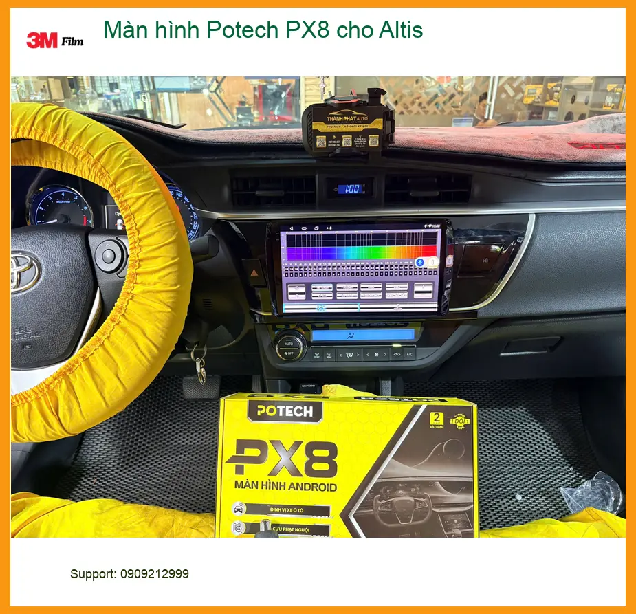 Anh Tấn nâng cấp màn hình Potech PX8 chính hãng cho Altis tại Thủ Đức ảnh thực tế 4