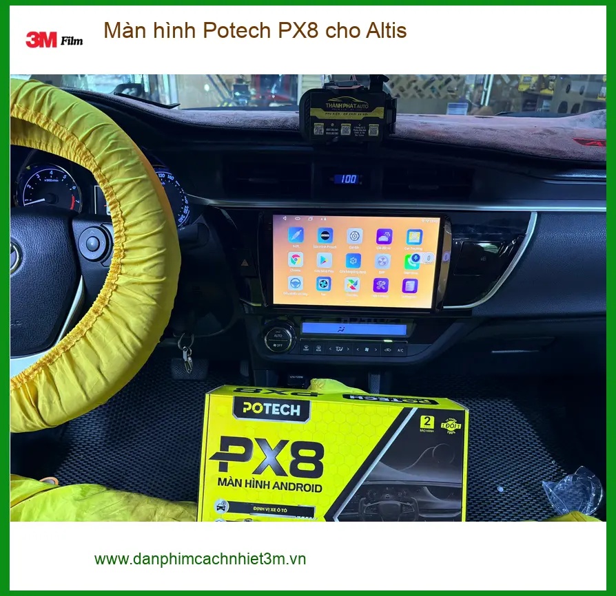 Anh Quang Khải lắp màn hình Potech PX8 cho Altis tại Quận 12 để có nhiều tính năng giải trí hơn ảnh thực tế 3
