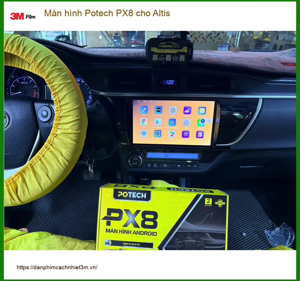 Chị Thảo lắp màn hình Potech PX8 cho Altis tại Quận Bình Tân nâng tầm tiện ích. ảnh thực tế 3