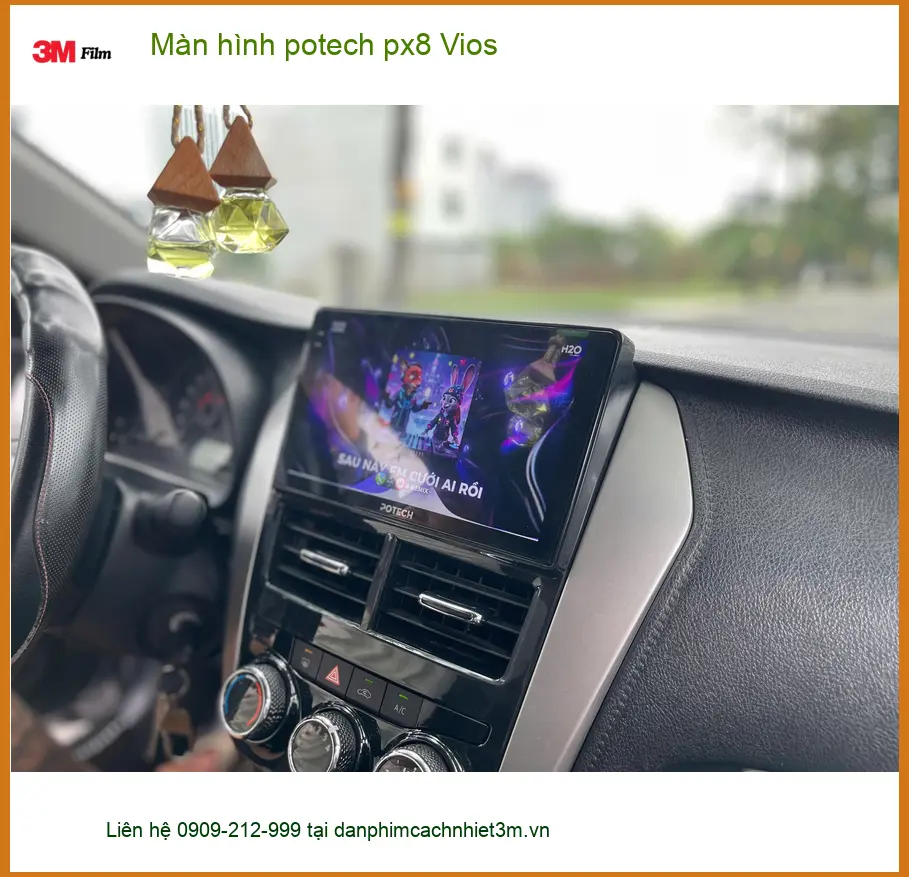 Chị Thảo lắp màn hình Potech PX8 cho Toyota Vios tại Quận 8 cho trải nghiệm lái tốt hơn