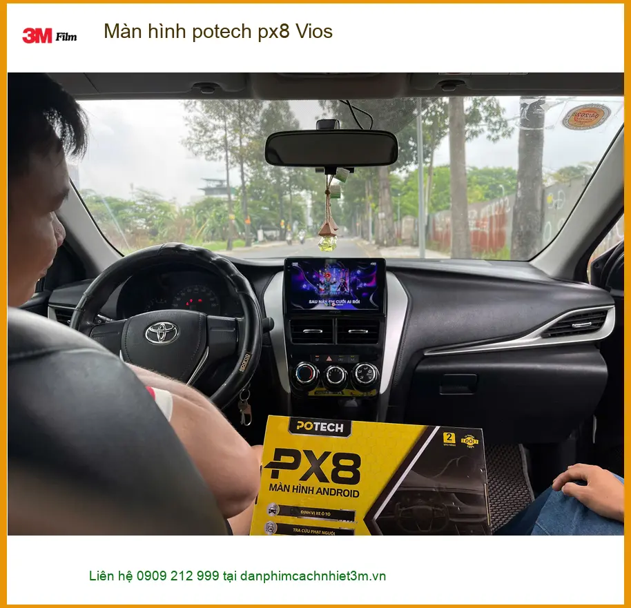 Chị Thảo lắp màn hình Potech PX8 cho Toyota Vios tại Quận 8 cho trải nghiệm lái tốt hơn ảnh thực tế 4
