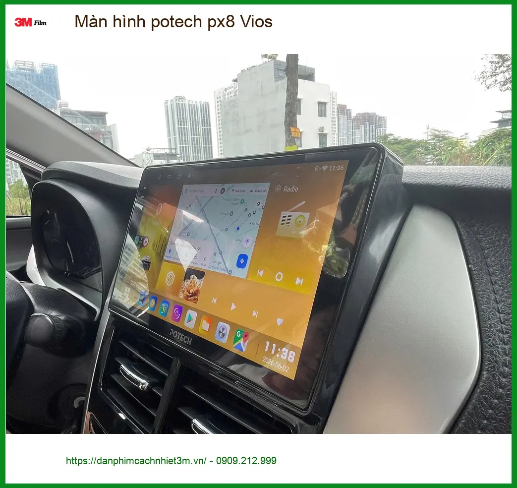 Anh Bảo nâng cấp màn hình Potech PX8 cho Toyota Vios tại Quận 9