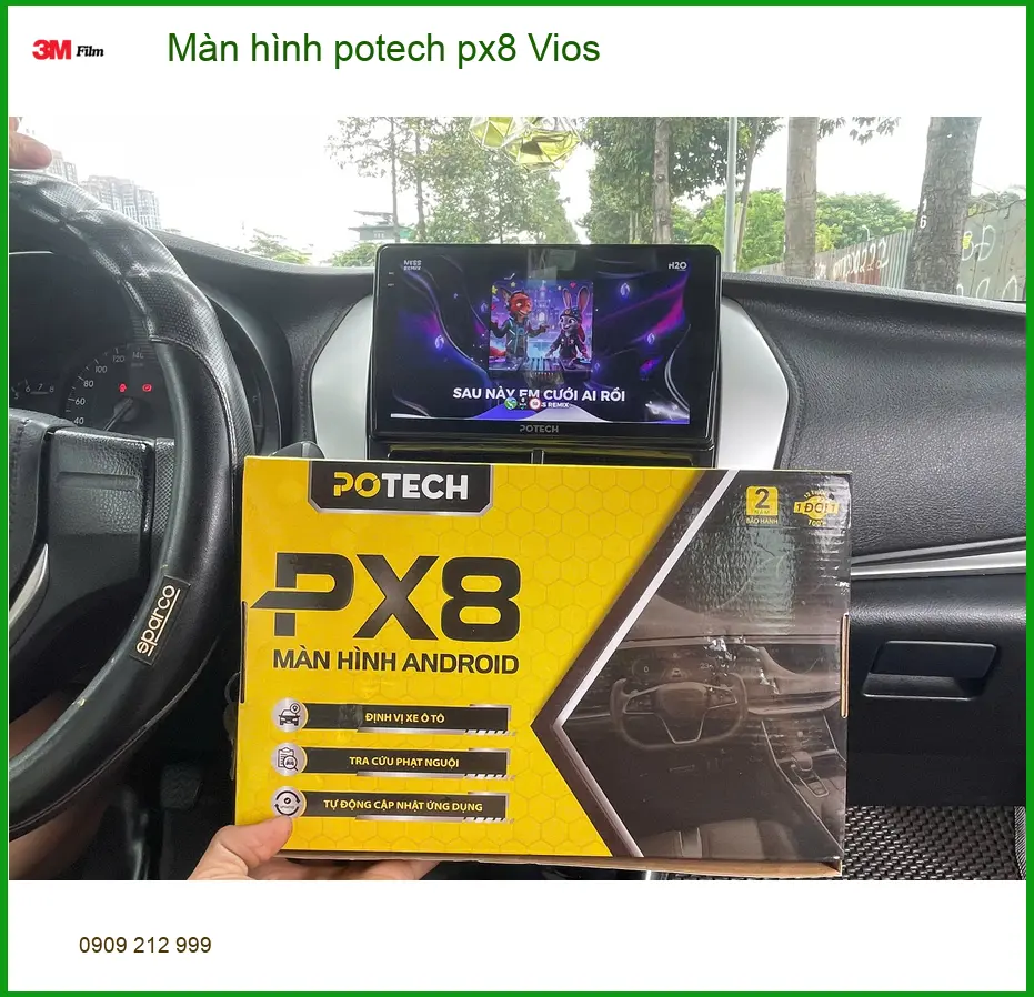 Anh Bảo nâng cấp màn hình Potech PX8 cho Toyota Vios tại Quận 9 ảnh thực tế 3