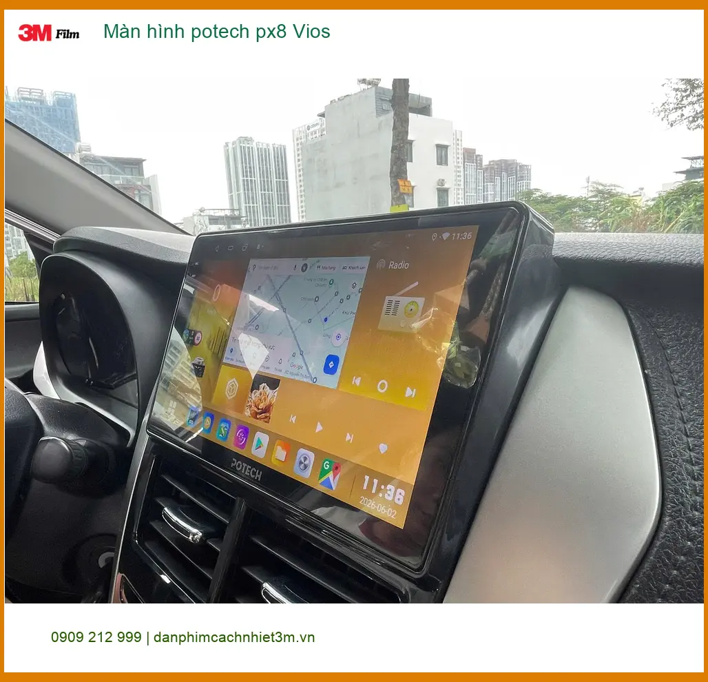 Anh Khang lắp màn hình Potech PX8 cho Vios tại Quận 2 để nâng tầm giải trí ảnh thực tế 3