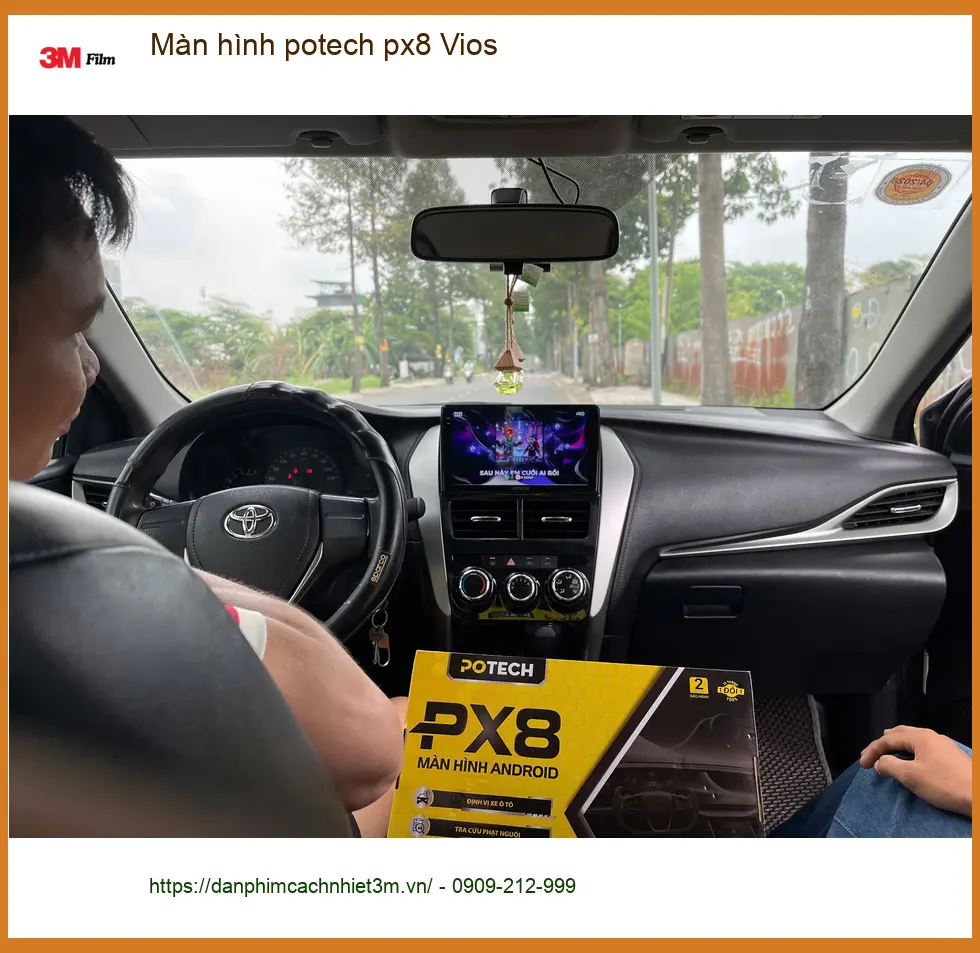 Anh Minh nâng cấp Màn hình Potech PX8 Vios ở Thủ Đức để tiện xem bản đồ ảnh thực tế 3