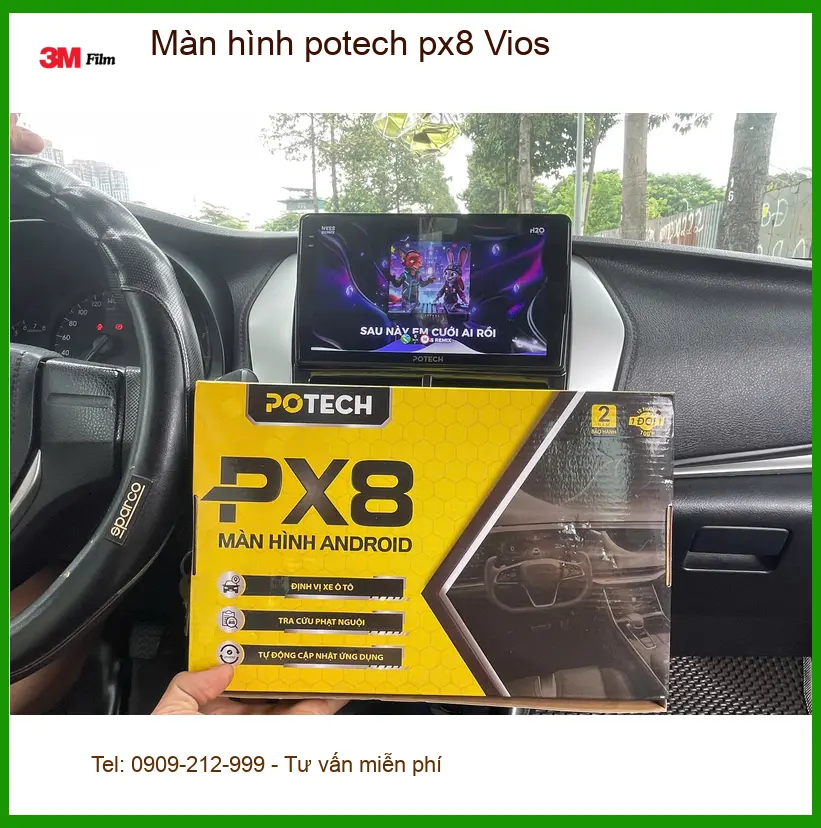 Anh Minh nâng cấp Màn hình Potech PX8 Vios ở Thủ Đức để tiện xem bản đồ ảnh thực tế 4