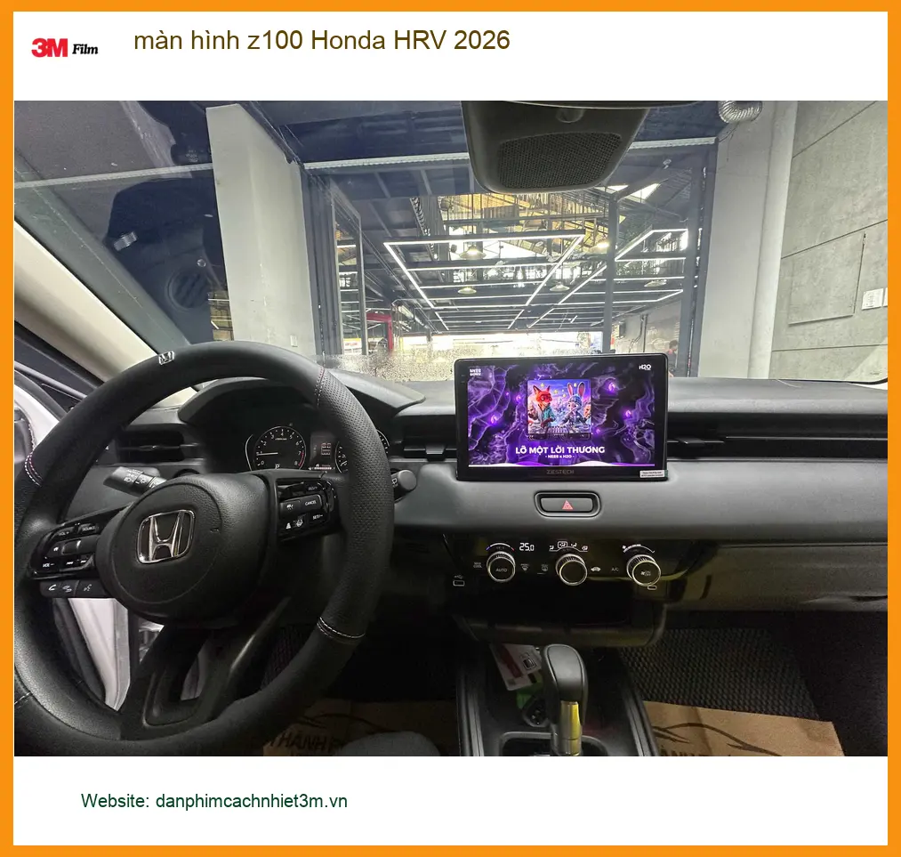 Chị Diễm lắp màn hình Z100 Honda HRV 2026 tại Hóc Môn ảnh thực tế 2