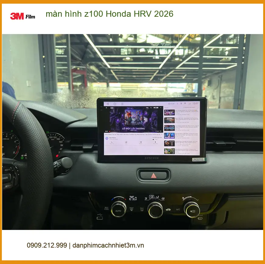 Chú Lâm nâng cấp màn hình Z100 cho Honda HRV 2026 tại Bình Chánh để tiện giải trí ảnh thực tế 2