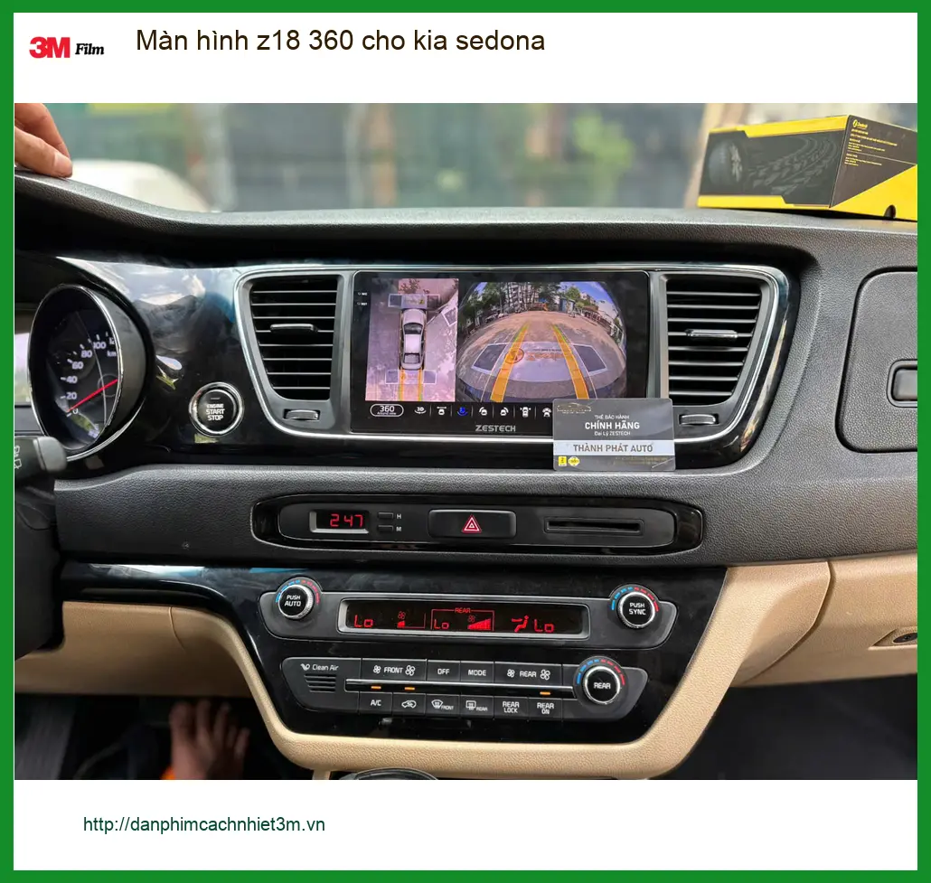 Anh Dũng lắp màn hình Z18 360 cho Kia Sedona tại Quận 12 để an tâm hơn khi đỗ xe ảnh thực tế 2