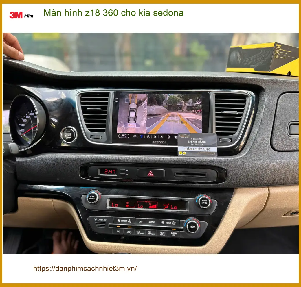 Anh Dũng lắp màn hình Z18 360 cho Kia Sedona tại Quận 12 để an tâm hơn khi đỗ xe ảnh thực tế 3