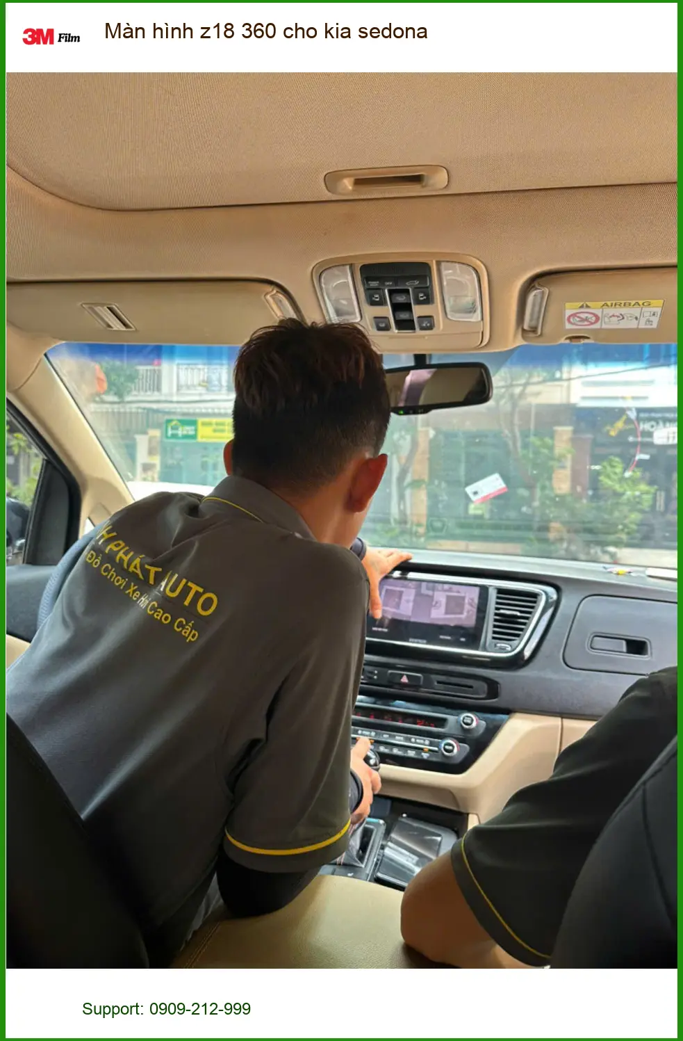 Anh Dũng lắp màn hình Z18 360 cho Kia Sedona tại Quận 12 để an tâm hơn khi đỗ xe ảnh thực tế 4