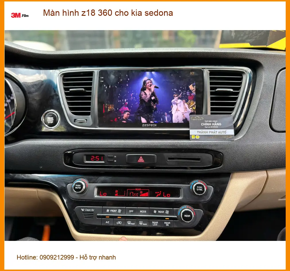 Anh Thắng lắp màn hình Z18 360 cho Kia Sedona chính hãng tại Quận Hóc Môn