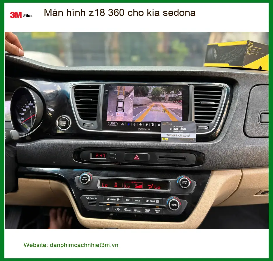 Chú Hùng Cường lắp màn hình Z18 360 cho Kia Sedona tại Quận Tân Phú để lái xe an toàn hơn ảnh thực tế 2