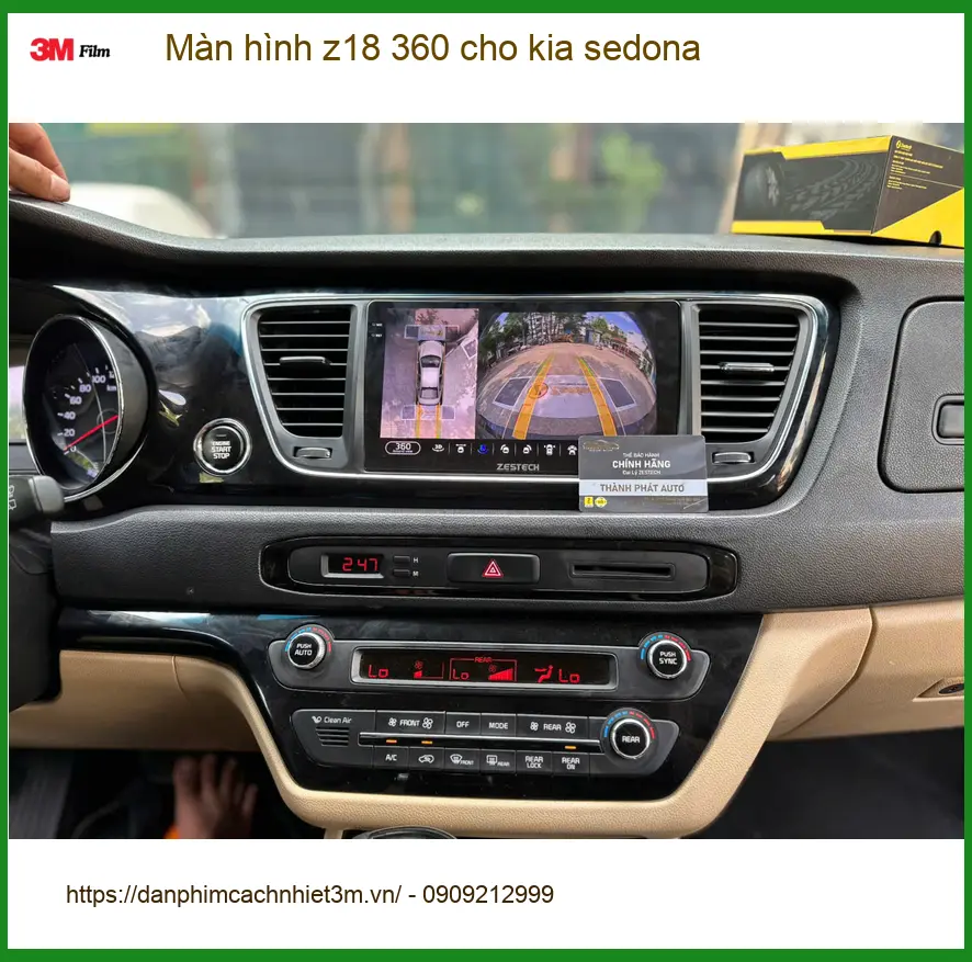 Anh Cường lắp màn hình Z18 360 cho Kia Sedona tại Quận Nhà Bè